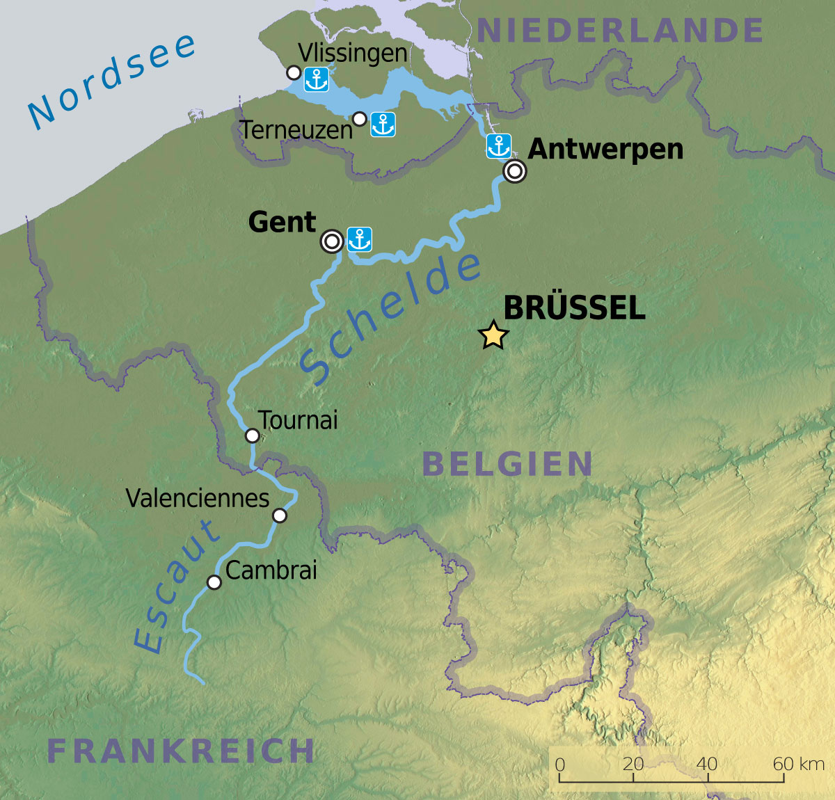 Schelde Relief de wikimedia